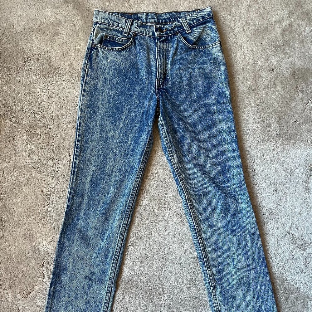 Vintage Levi's 505 Orange Tab Student Fit Acid Wash Jeans, W28 L31.5 - Picture 2 of 13